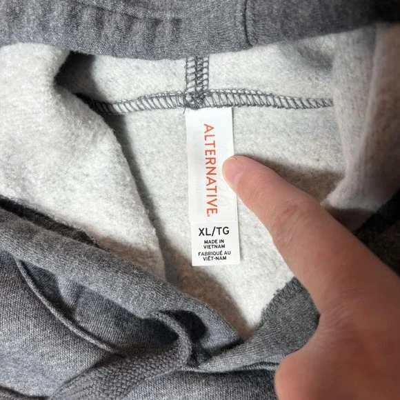 Alternative Y2K Garfield Chillin Graphic Hoodie XL Grey Heathered Sweatshirt - Picture 3 of 6